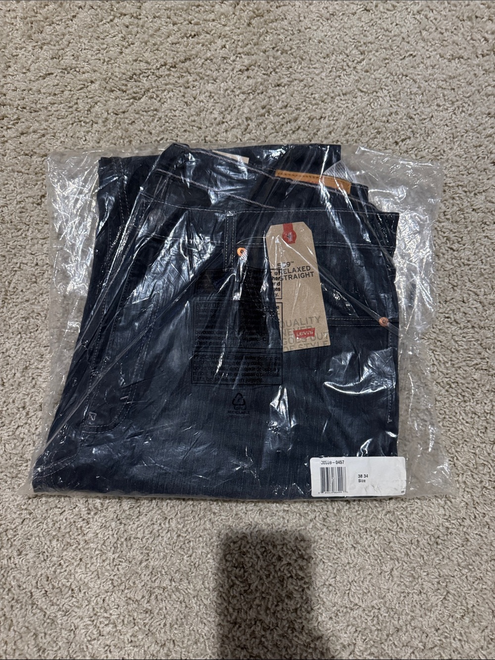 Levi's Men's Dar Blue Straight Relaxed Jeans